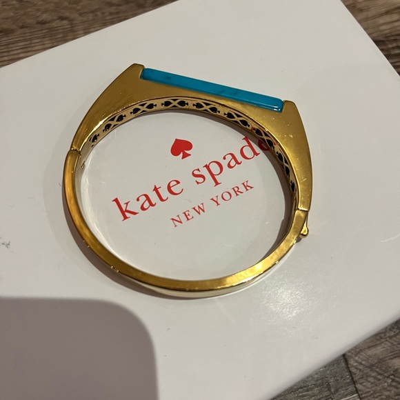 Kate Spade New York Turquoise Gold-Tone Building Blocks Bangle - Picture 3 of 4